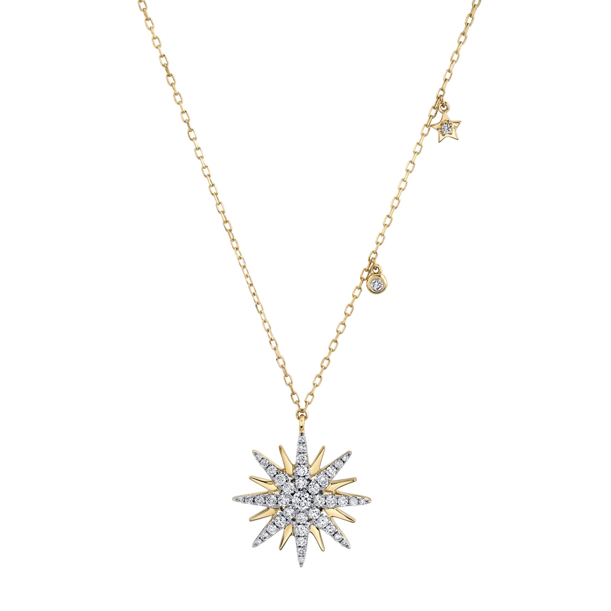TVON 14K 0.62cttw VS Diamond Star Necklace