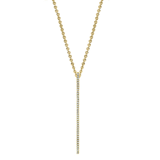 TVON 14K 0.30cttw VS Diamond Stiletto Bar Pendant
