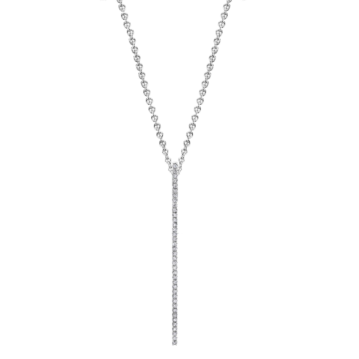 TVON 14K 0.30cttw VS Diamond Stiletto Bar Pendant