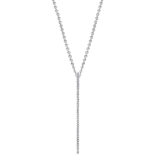 TVON 14K 0.30cttw VS Diamond Stiletto Bar Pendant