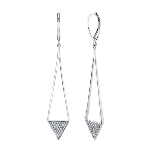 TVON 14K 0.35cttw VS Diamond Drop Earrings