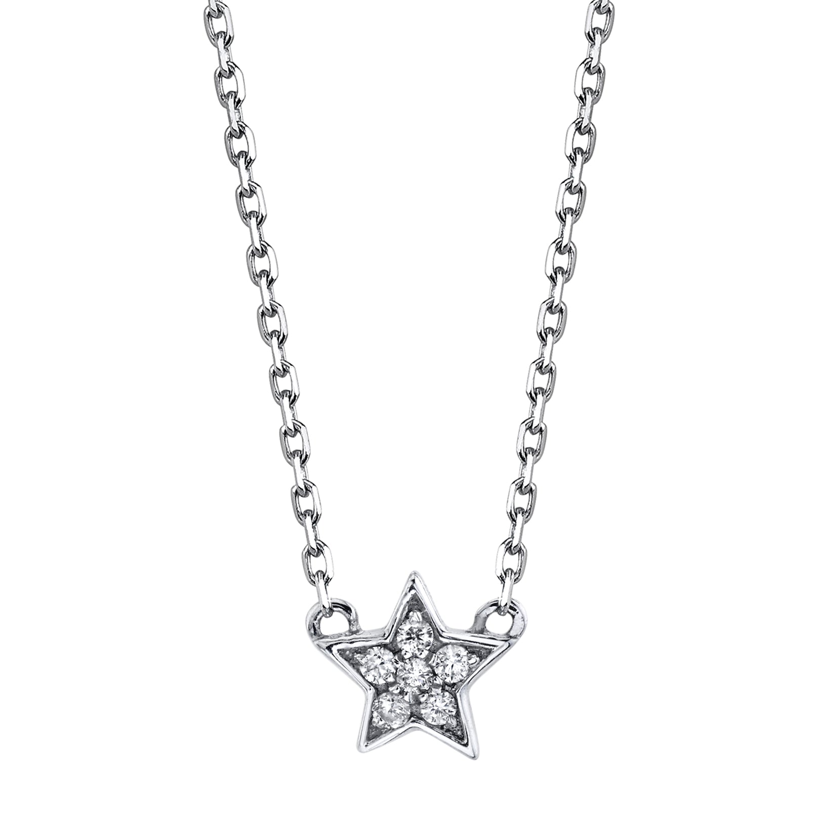 TVON 14K 0.02cttw VS Diamond Star Necklace