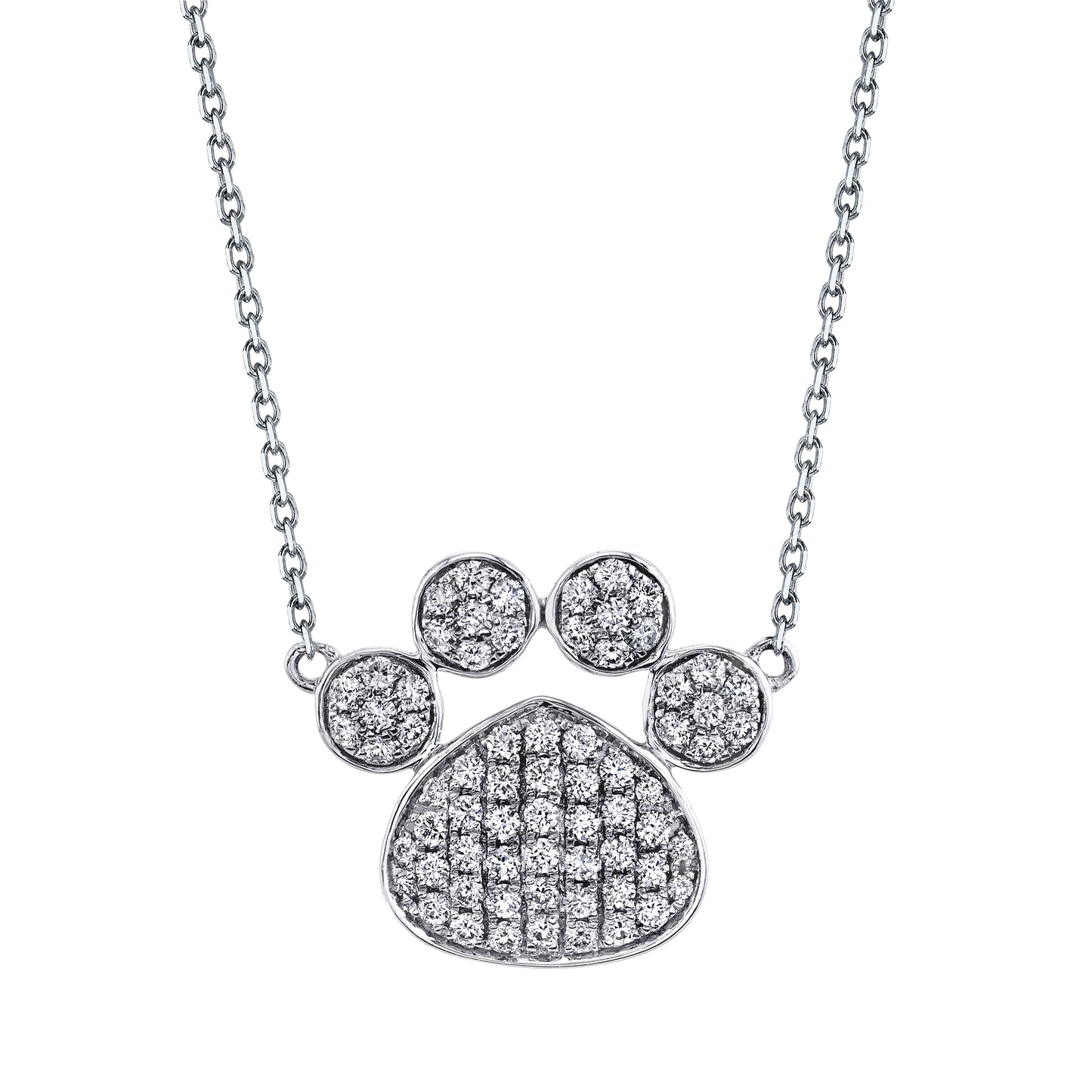TVON 14K 0.43cttw VS Diamond Paw Necklace