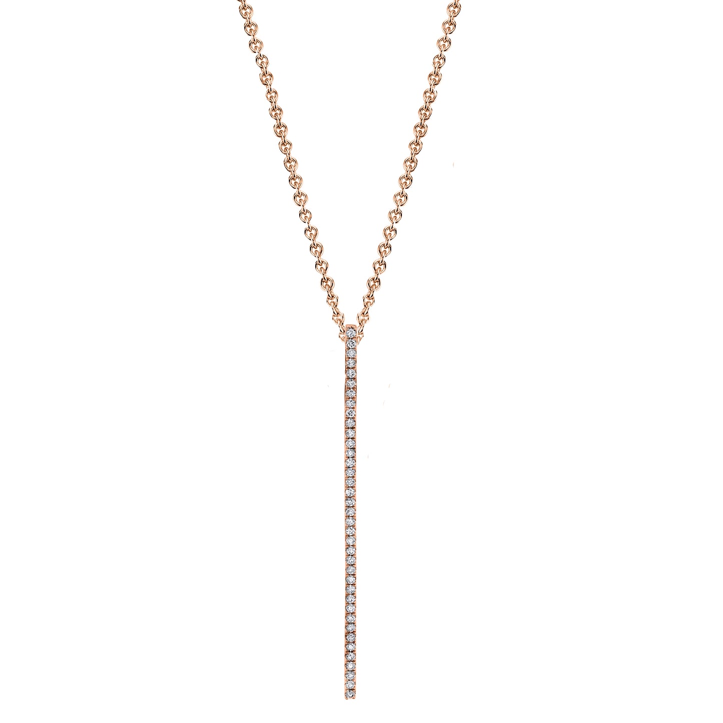 TVON 14K 0.30cttw VS Diamond Stiletto Bar Pendant