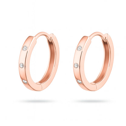 14K 0.06cttw VS White Diamond Hoop Earrings