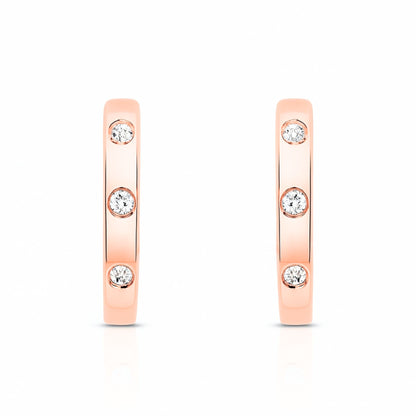 14K 0.06cttw VS White Diamond Hoop Earrings