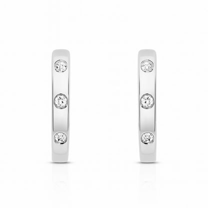 14K 0.06cttw VS White Diamond Hoop Earrings