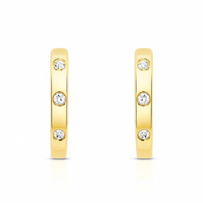 14K 0.06cttw VS White Diamond Hoop Earrings