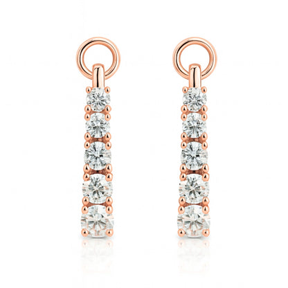 14K 1.18cttw Round VS White Diamond Hoop Earrings
