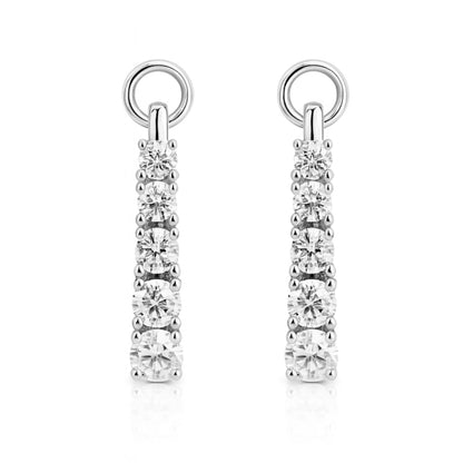 14K 1.18cttw Round VS White Diamond Hoop Earrings
