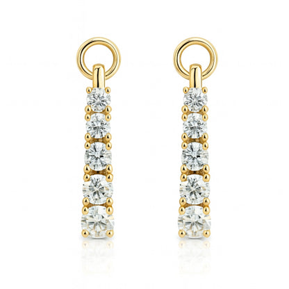 14K 1.18cttw Round VS White Diamond Hoop Earrings