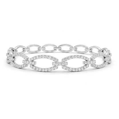 14K 1.61cttw Round VS White Diamonds Link Bracelet
