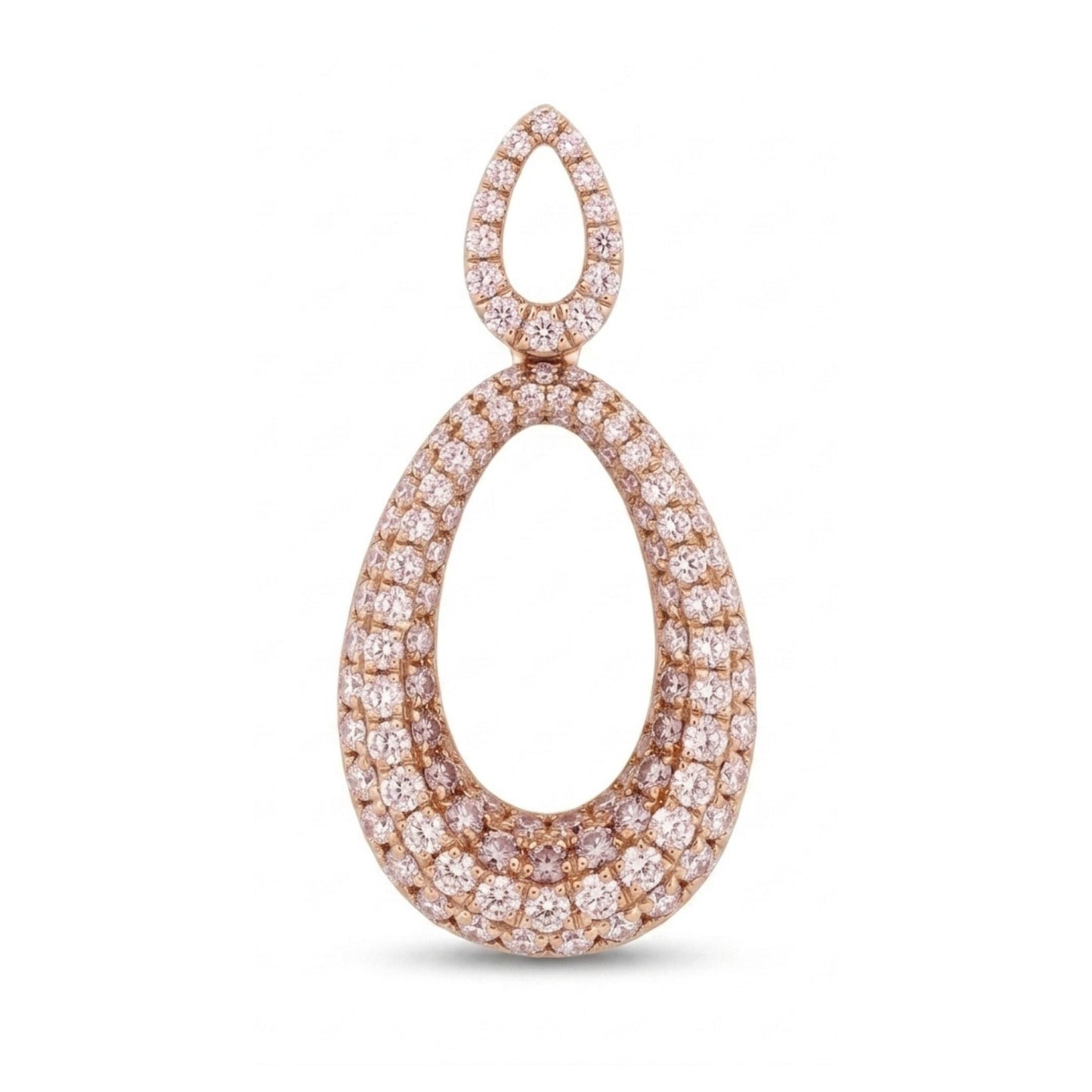 14K 0.86cttw Round Pink Diamond Pendant