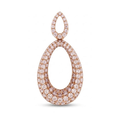 14K 0.86cttw Round Pink Diamond Pendant