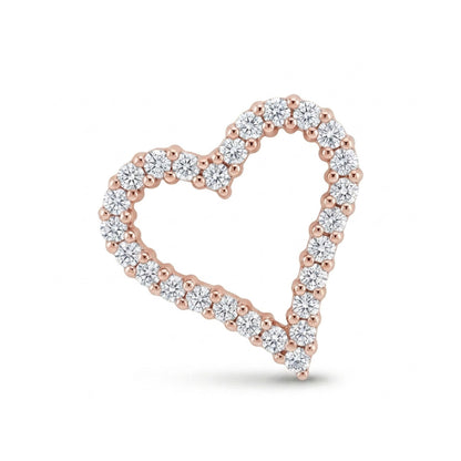 14K 0.36cttw Round VS White Diamonds Heart Pendant