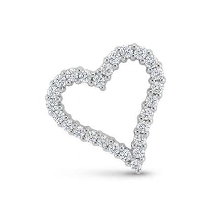 14K 0.36cttw Round VS White Diamonds Heart Pendant