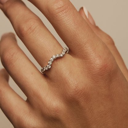 14K 0.87cttw VS White Diamond Band Ring