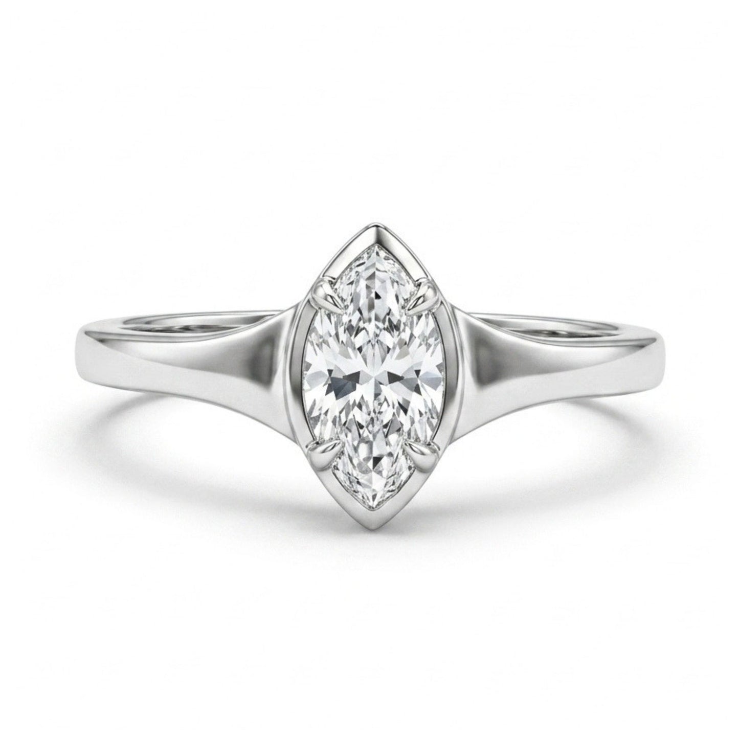 14K 0.37ct Marquise VS White Diamond Ring