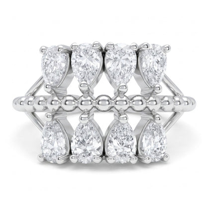 14K 1.20cttw Pear Shape VS White Diamond Ring