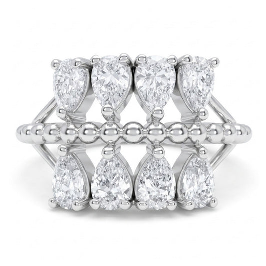 14K 1.20cttw Pear Shape VS White Diamond Ring
