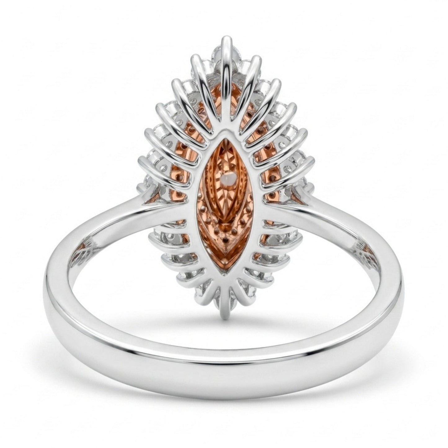 18K 0.32ct Marquise VS2 Pink Diamond 0.75cttw Pink & White Diamonds Ring GIA #5426344245