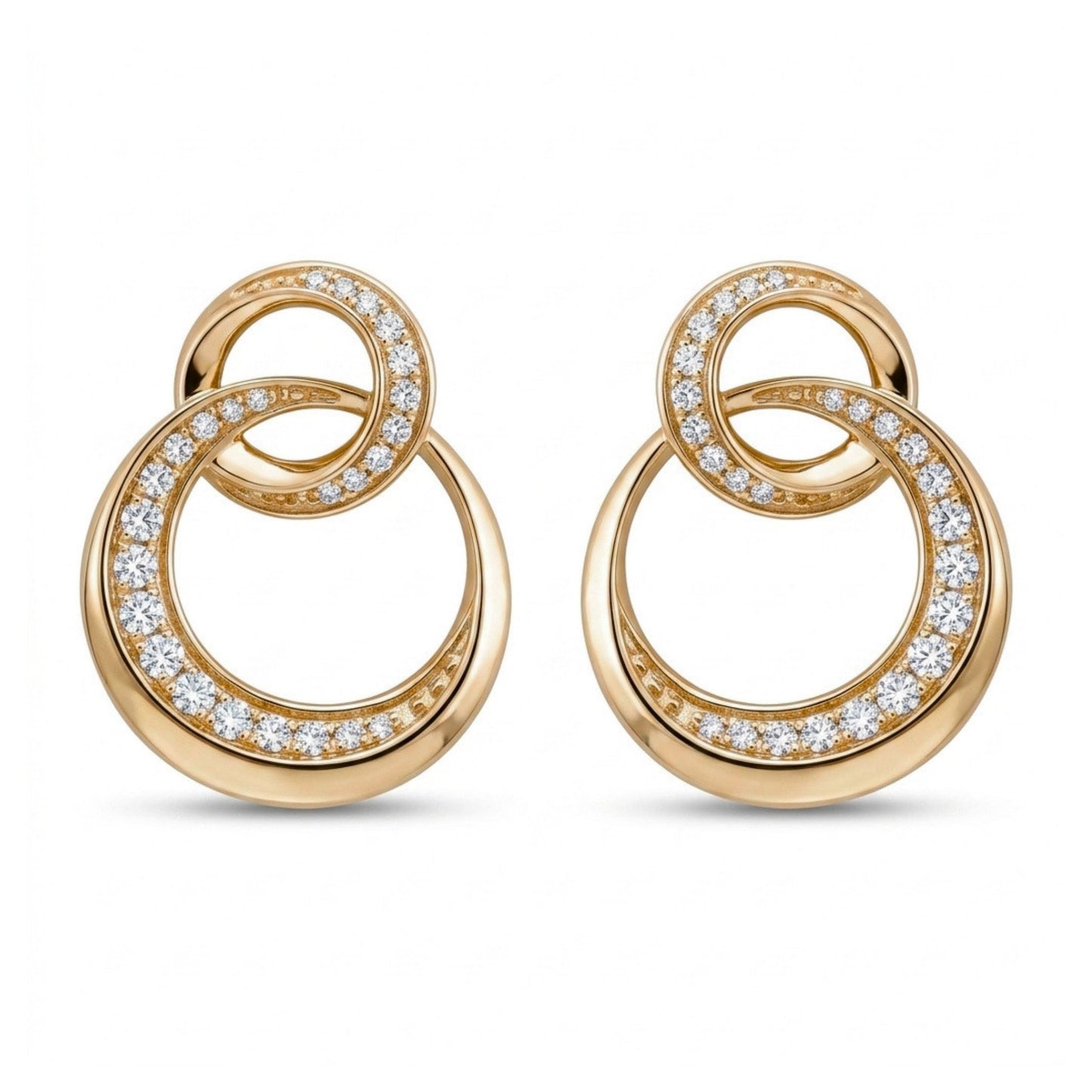 14K 0.50cttw Round White Diamond Earrings