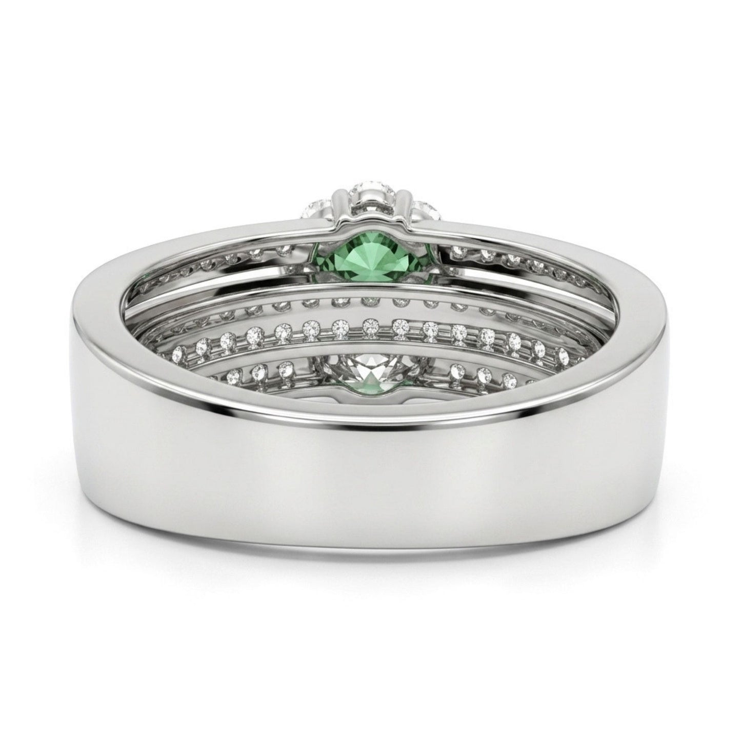 14K 0.43ct Oval Kornerupine 0.82cttw VS White Diamonds Ring