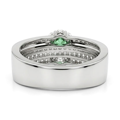 14K 0.43ct Oval Kornerupine 0.82cttw VS White Diamonds Ring
