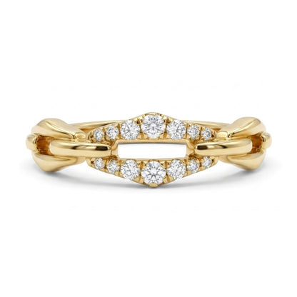 14K 0.12cttw Round White Diamond Ring