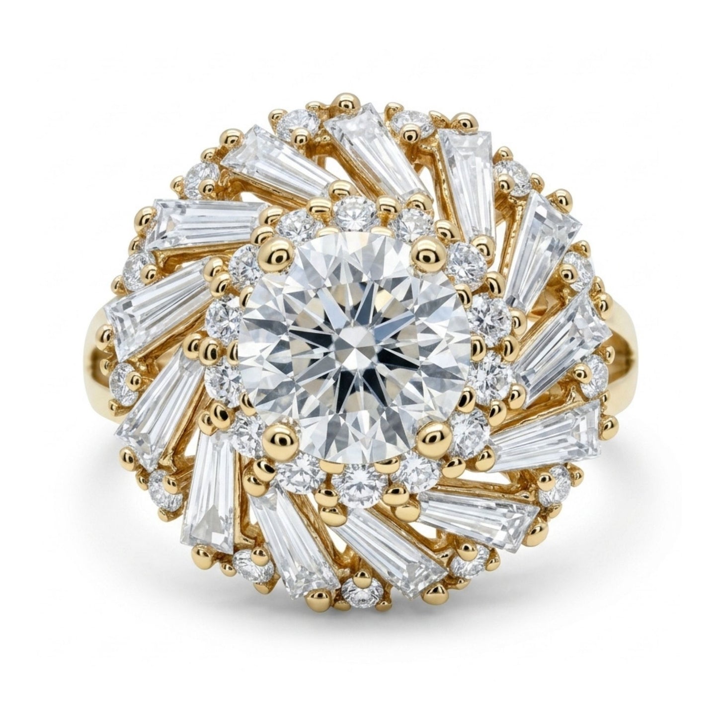 14K 1.04ct Round SI1 Chameleon Diamond 1.24cttw VS White Diamonds Ring GIA #2131311600
