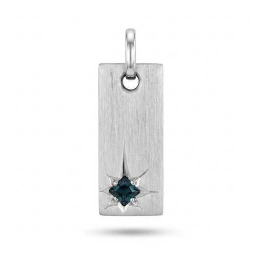 18K 0.18ct Princess Cut Brazilian Alexandrite Pendant