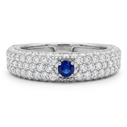 Platinum 0.06ct Round Hauyne 1.04cttw White Diamonds Ring
