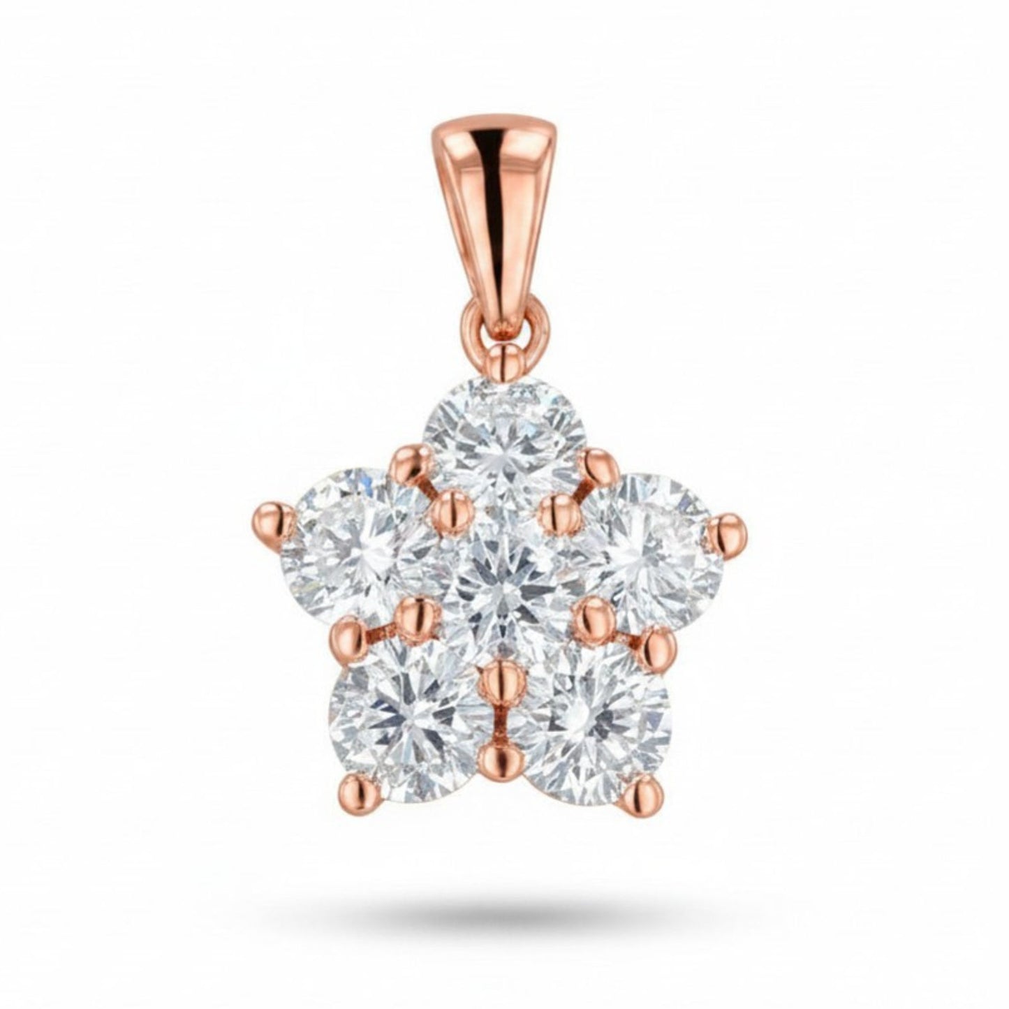 14K 1.92cttw Round VS White Diamond Pendant