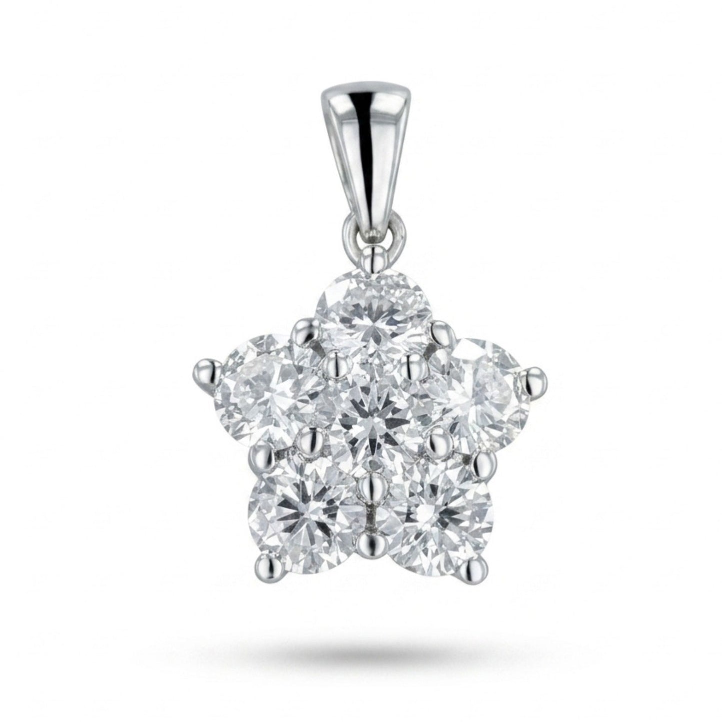 14K 1.92cttw Round VS White Diamond Pendant