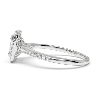 18K 0.39cttw Baguette & Round VS White Diamonds Ring