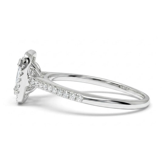 18K 0.39cttw Baguette & Round VS White Diamonds Ring