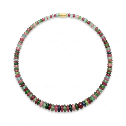 18K 210.00cttw Fancy Cut Multi-Color Tourmaline Necklace