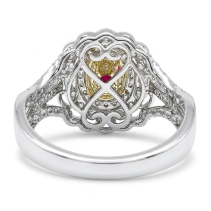 14K 2.04ct Oval Private Collection Burma Ruby 1.50cttw VS White Diamonds Ring
