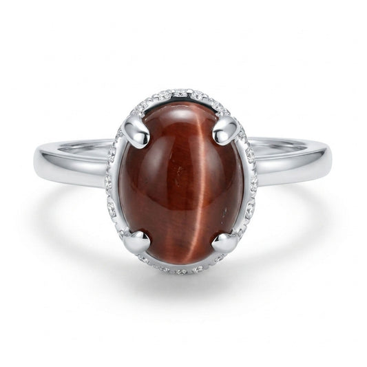 18K 1.77ct Round Cat's Eye Scapolite 0.23cttw VS White Diamonds Ring