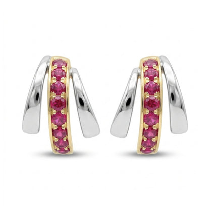 14K 0.49cttw Burma Ruby Stud Earrings