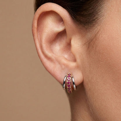 14K 0.49cttw Burma Ruby Stud Earrings