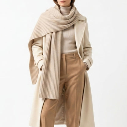 100% Cashmere Ribbed Scarf