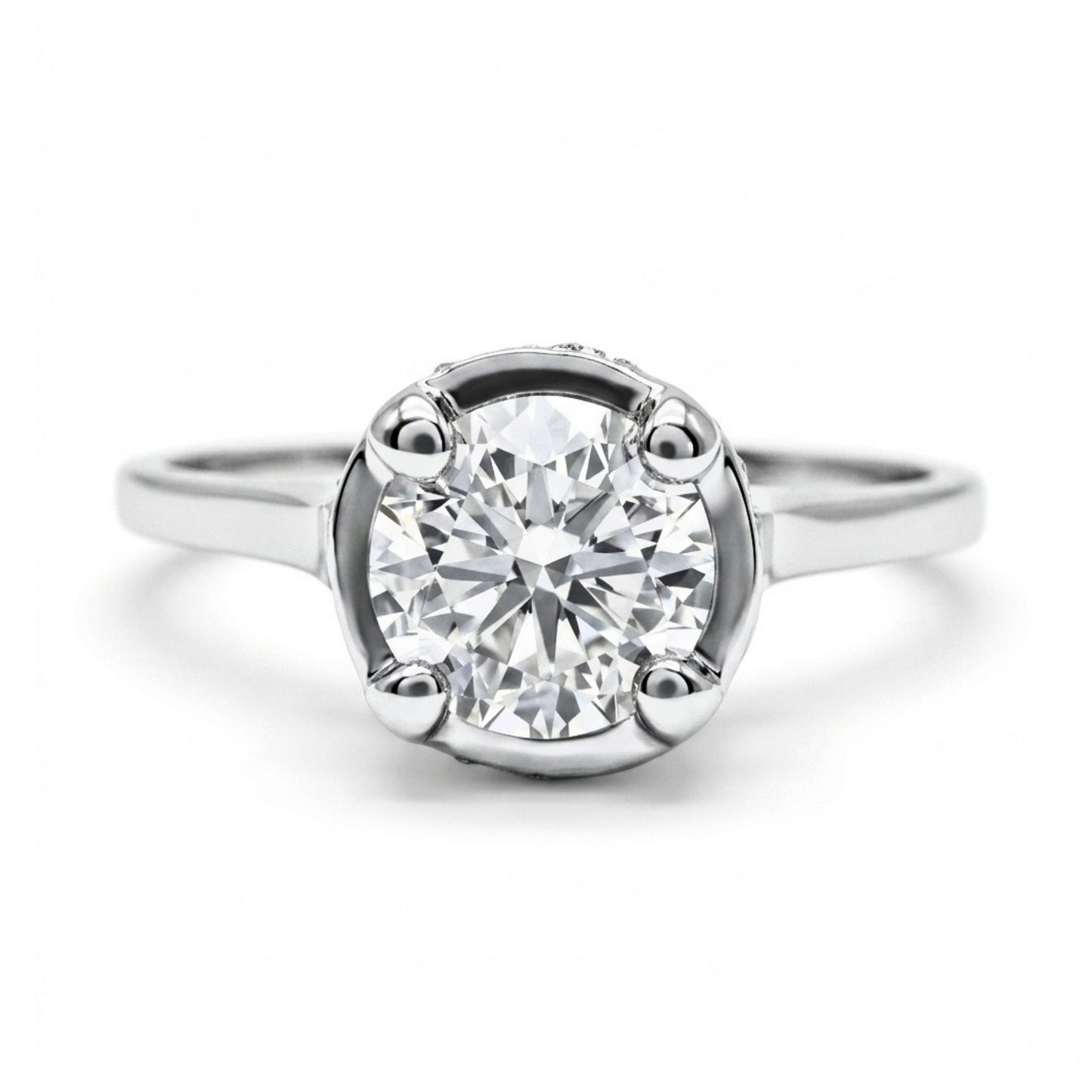 14K 0.60ct Round VS White Diamond 0.10cttw VS White Diamonds Ring