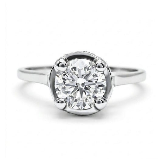 14K 0.60ct Round VS White Diamond 0.10cttw VS White Diamonds Ring