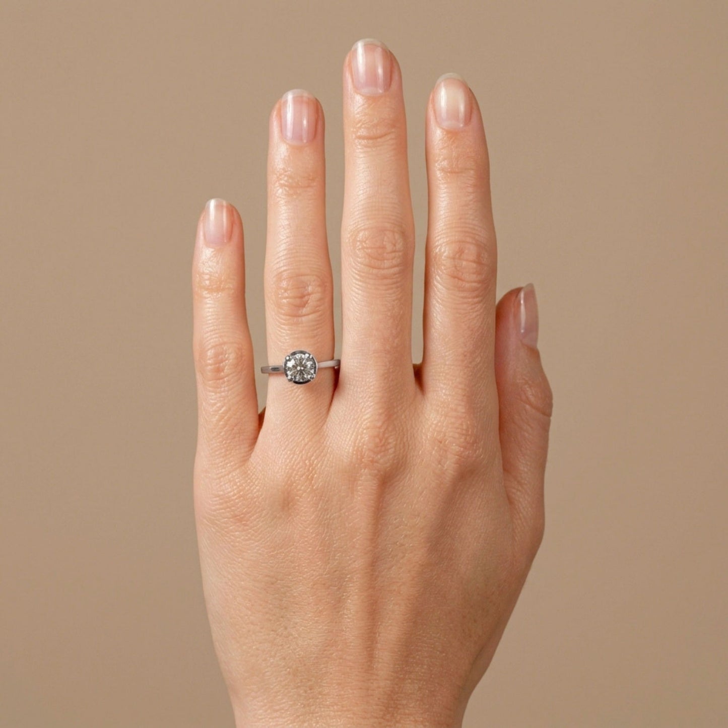 14K 0.60ct Round VS White Diamond 0.10cttw VS White Diamonds Ring