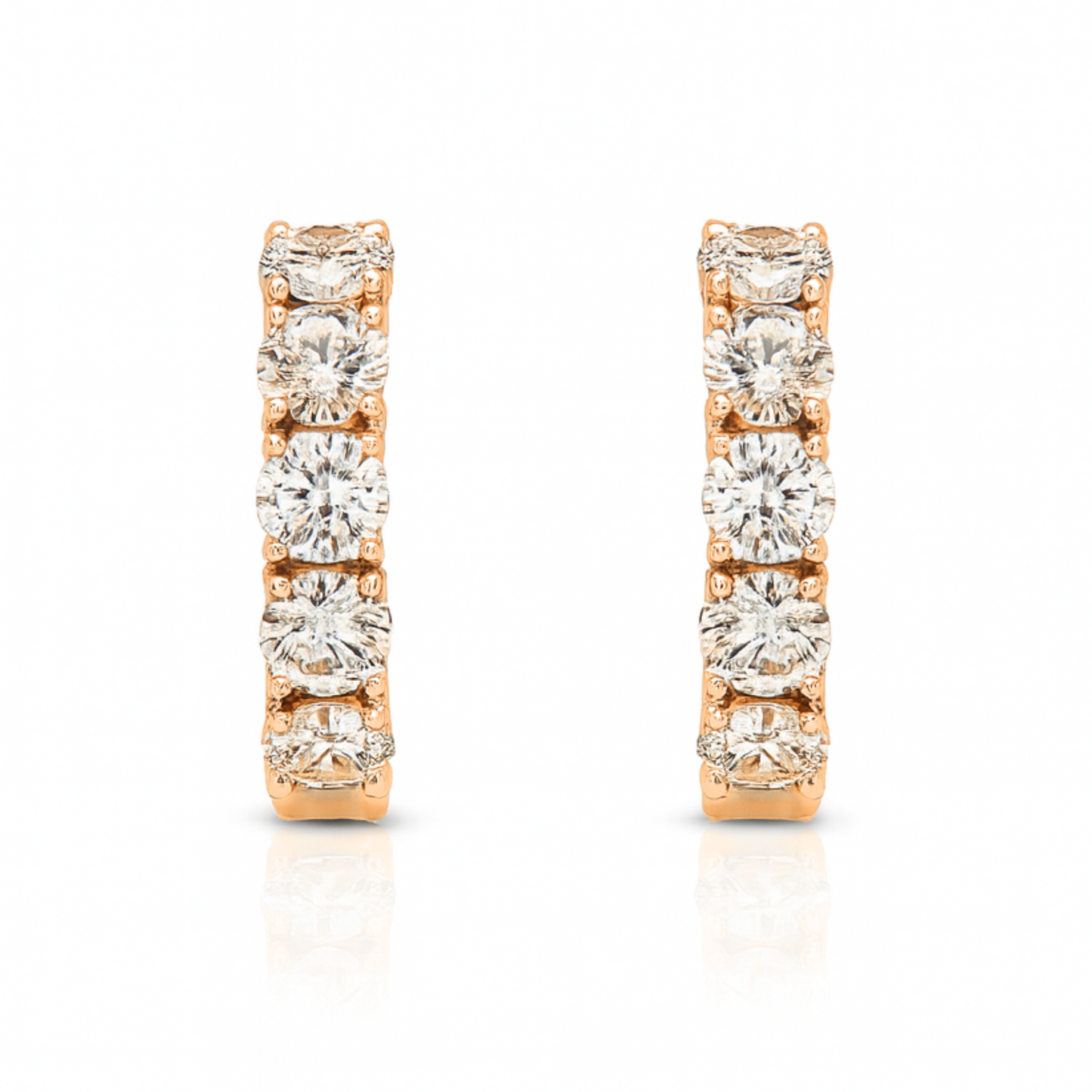 14K 2.00cttw Round VS White Diamond Earrings