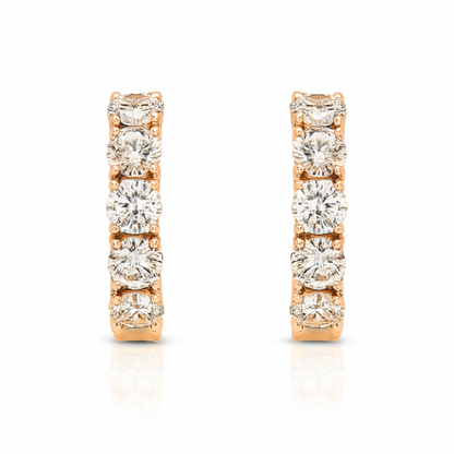 14K 2.00cttw Round VS White Diamond Earrings