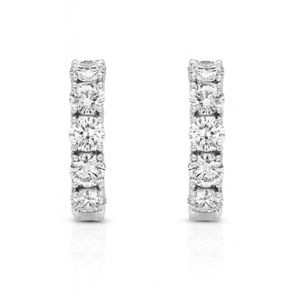 14K 2.00cttw Round VS White Diamond Earrings