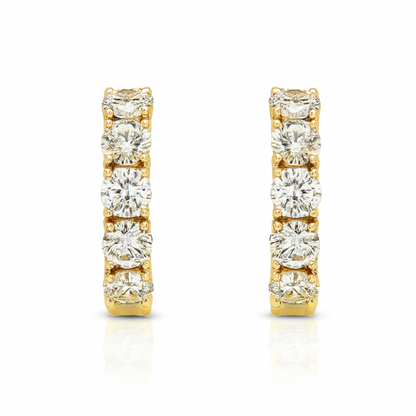 14K 2.00cttw Round VS White Diamond Earrings