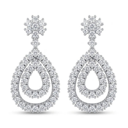 14K 7.20cttw VS White Diamond Drop Earrings